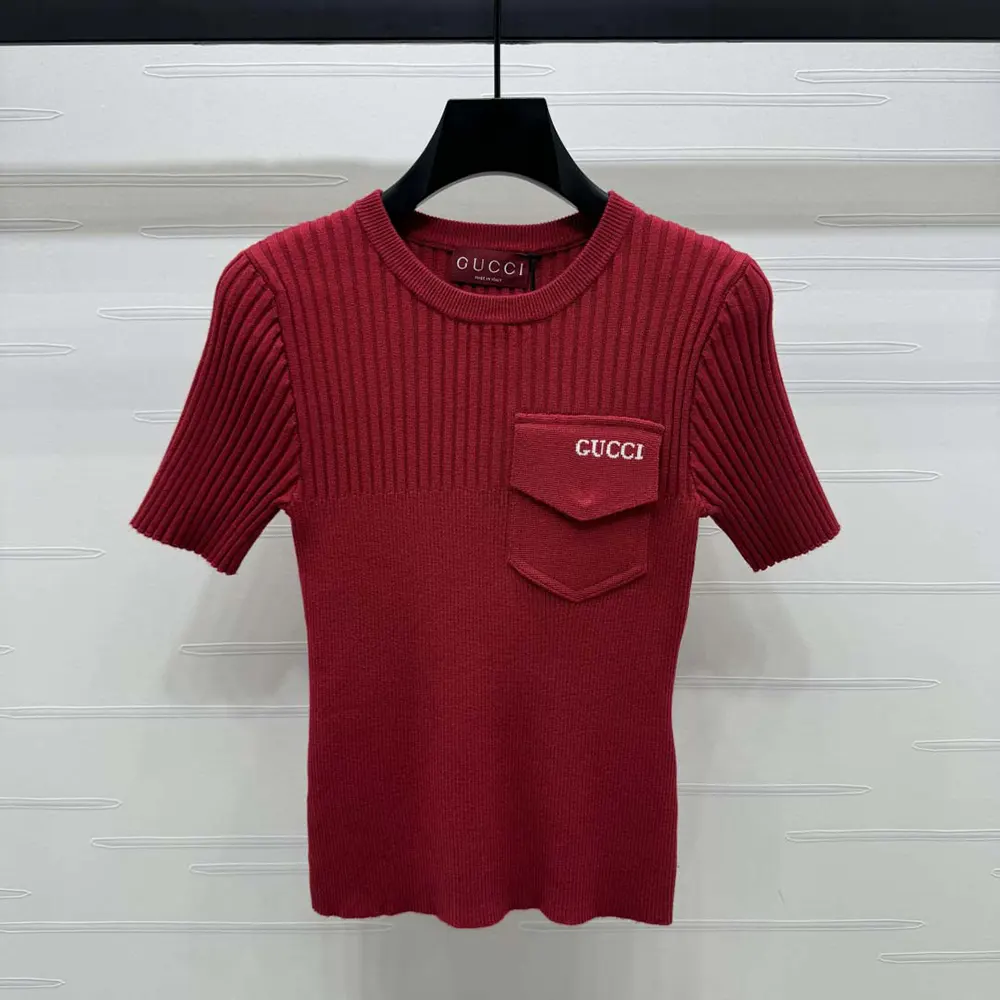 Gucci Women Rib Fabric Top with Intarsia 829857XKEV26320