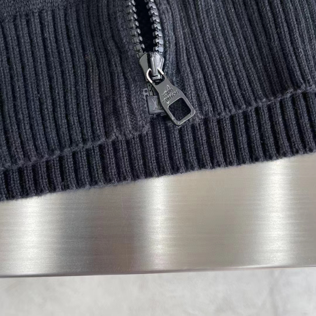 Louis Vuitton Women LV SKI Wool Blouson With Shearling Collar Regular Fit LV Ice Black