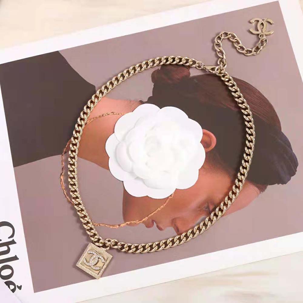 Chanel Women Choker in Metal & Strass