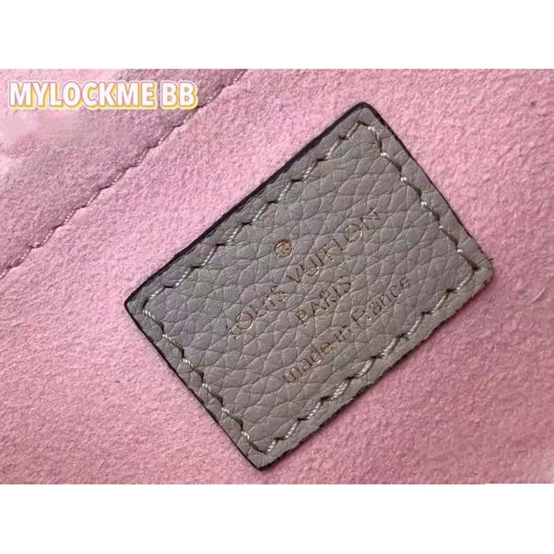 Louis Vuitton LV Women Mylockme Chain Bag Beige Soft Grained Calfskin Turn Lock