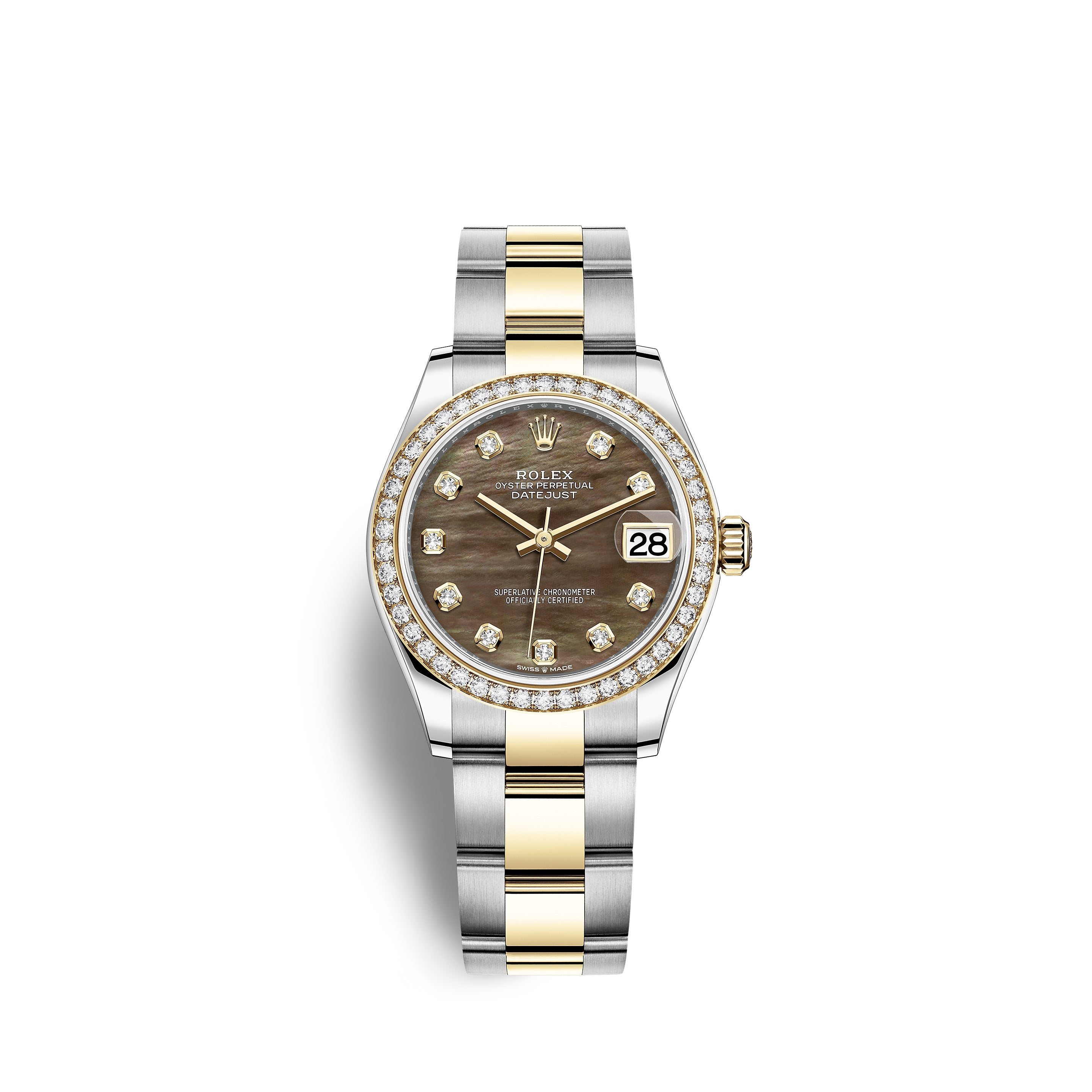 Rolex Datejust 36, Oystersteel, 18kt Yellow Gold and diamonds, Ref# 278383RBR-0023