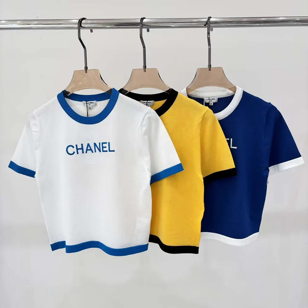 Chanel Women Oversize T-Shirt with Chanel Logo-Yellow