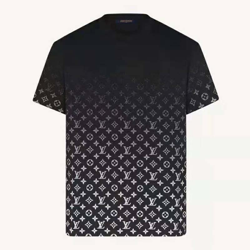 Louis Vuitton Women LVSE Monogram Gradient T-Shirt Cotton Regular Fit Black and White