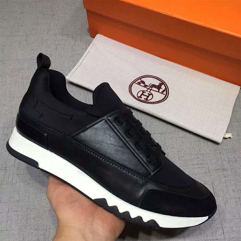 Hermes Men Shoes Stadium Sneaker-Black