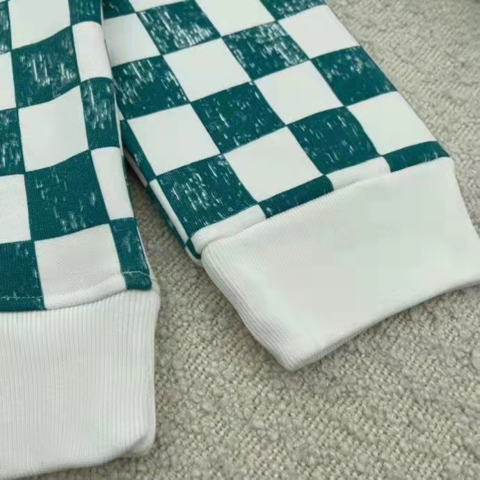 Louis Vuitton LV Women Damier Printed Crewneck Cotton Ocean Classic Sweatshirt Shape