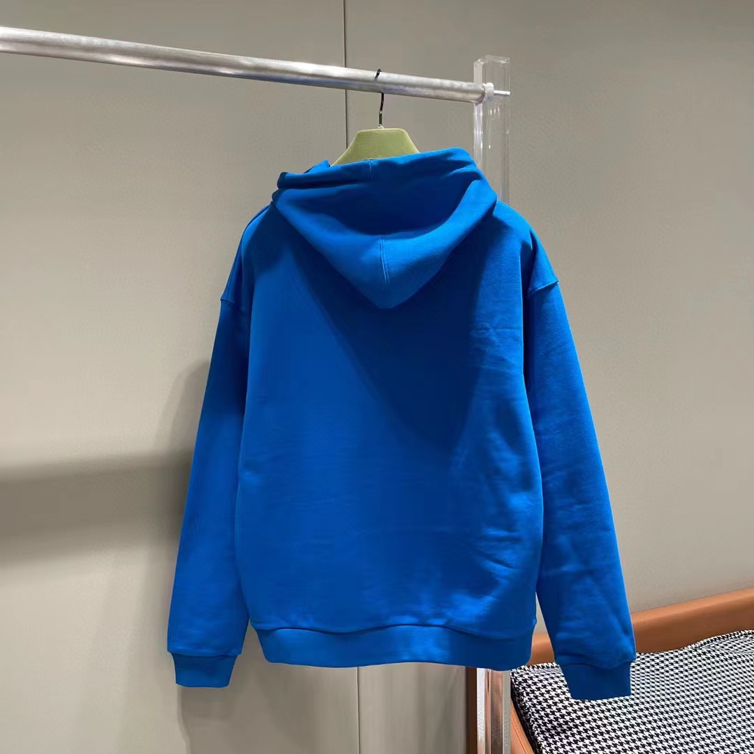 Gucci Women GG Cotton Jersey Sweatshirt Turquoise Felted Cotton Jersey Long Sleeves