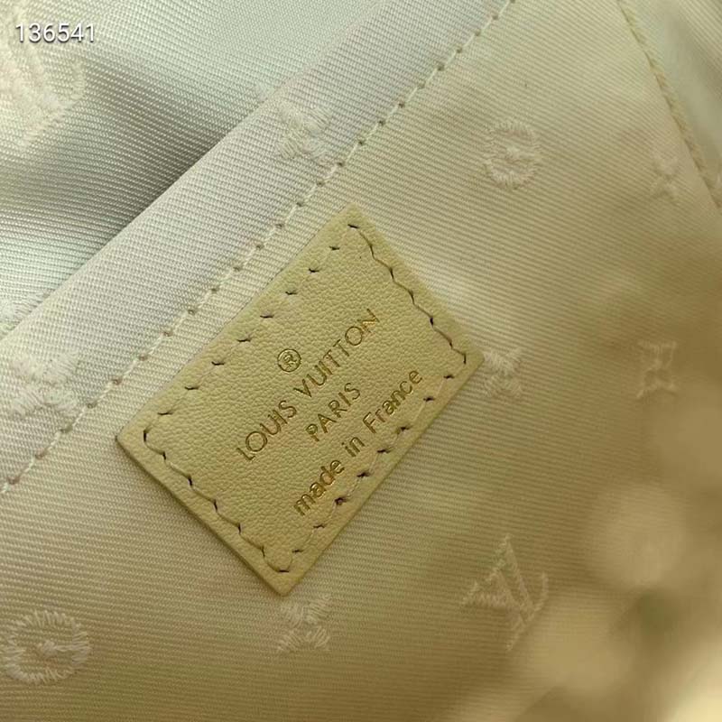 Louis Vuitton LV Women Alma BB Handbag Banana Yellow Quilted Embroidered Calf