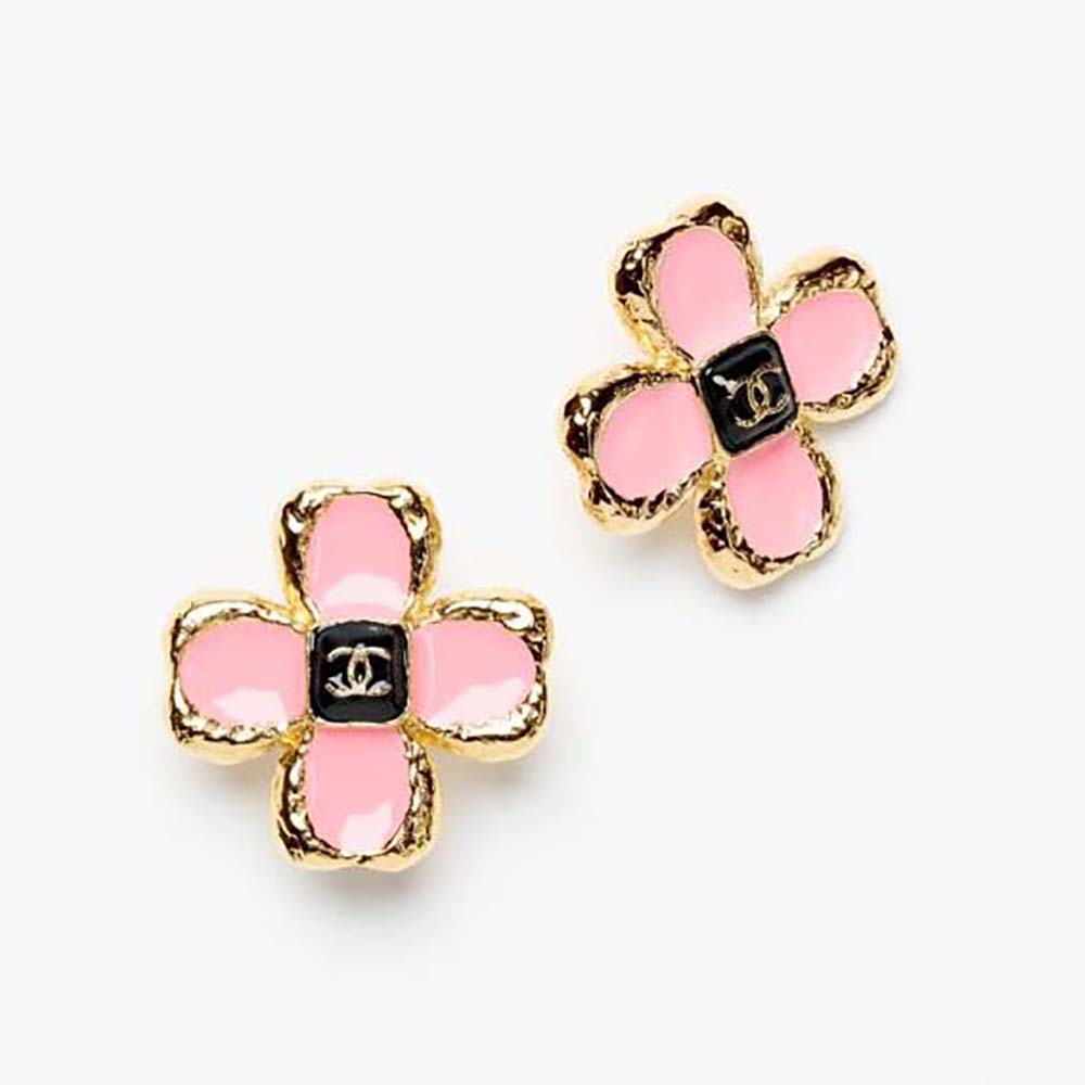 Chanel Women Stud Earrings in Metal and Resin