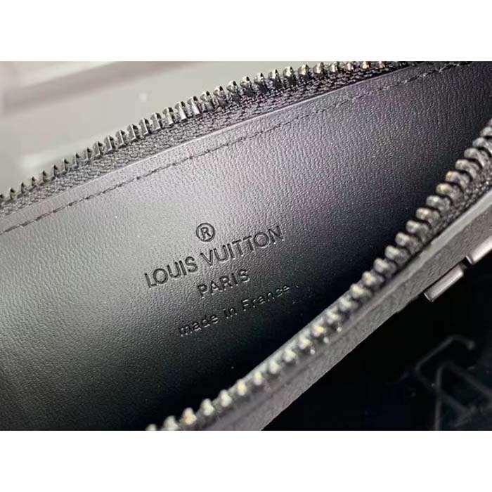 Louis Vuitton LV Unisex Coin Card Holder Black Cowhide Leather 4 Card Slots