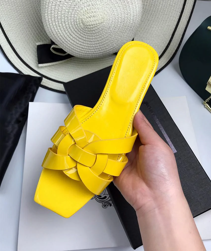 Y Leather Shoes Woven All-match Flat Heel Women's Shoes 1024041119