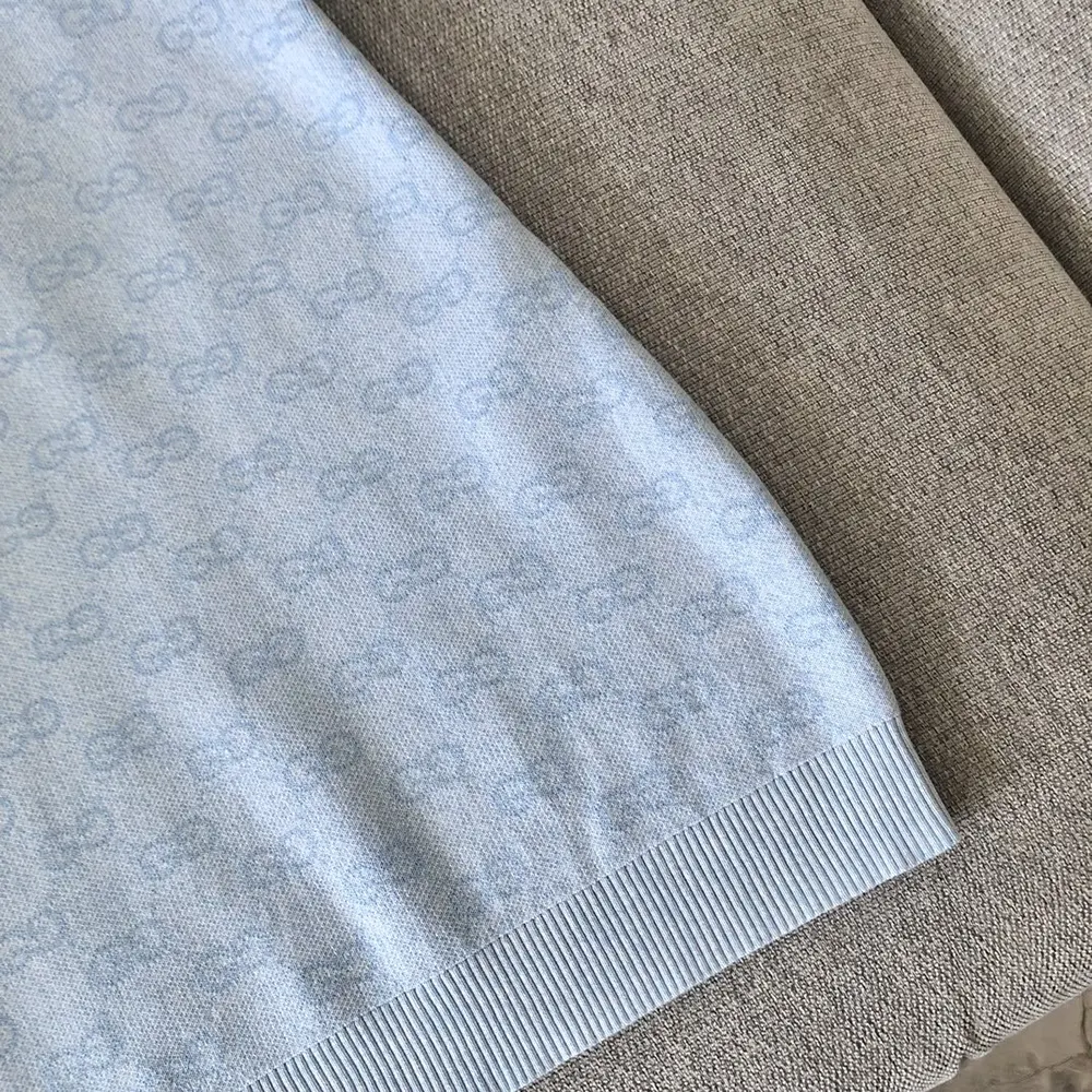 Gucci Women GG Cotton Jacquard Mini Dress-Light Blue 786403XKEPI