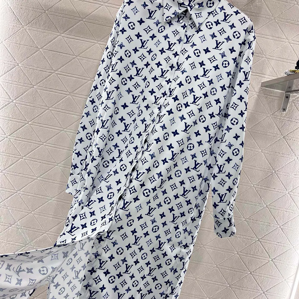 Louis Vuitton LV Women Aquarelle Monogram Shirt Dress 1AHGUO