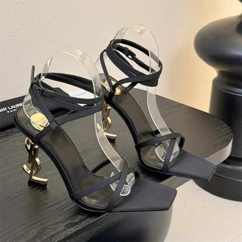 Opyum YSL Logo Heel Wrap-Ankle Sandal 0425020501