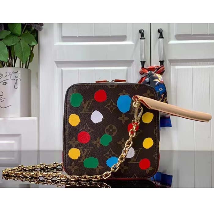 Louis Vuitton Women LVxYK Square Monogram Coated Canvas 3D Painted Dots Print