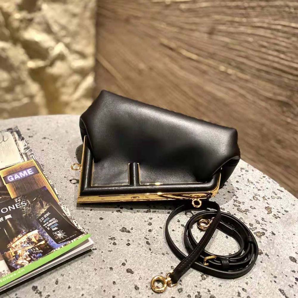 Fendi Women First Small Nappa Leather Bag-Black