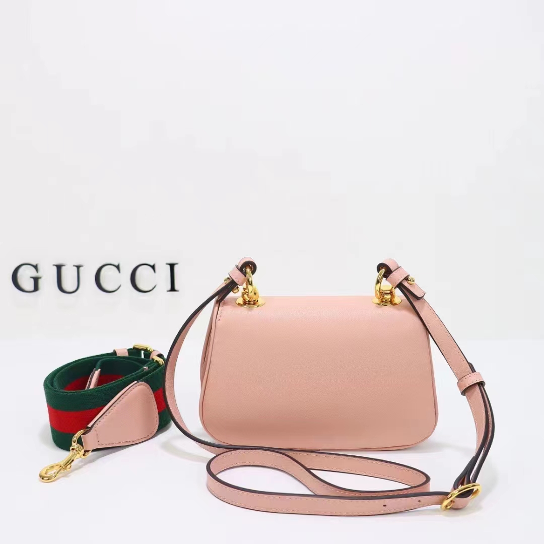 Gucci Women GG Blondie Mini Bag Light Pink Round Interlocking G