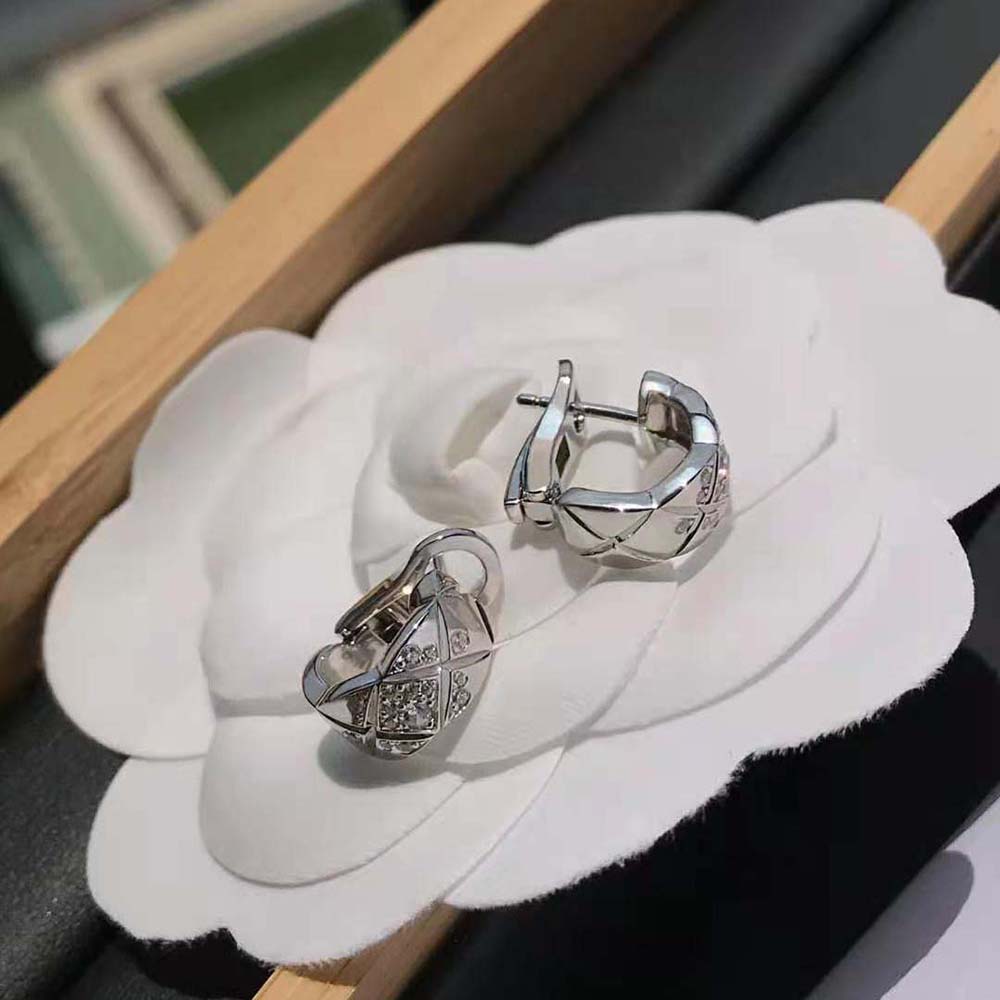 Chanel Women Coco Crush Earrings in 18K White Gold