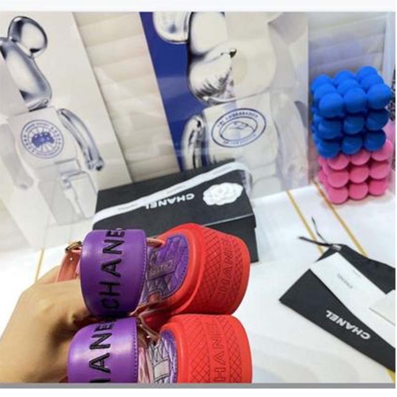 Chanel Women Open Toe Sandal in Calfskin Leather Purple Pink