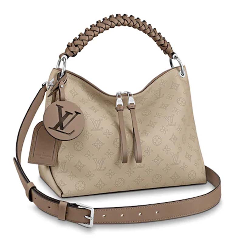 Louis Vuitton LV Women Beaubourg Hobo MM Mahina Calf Leather