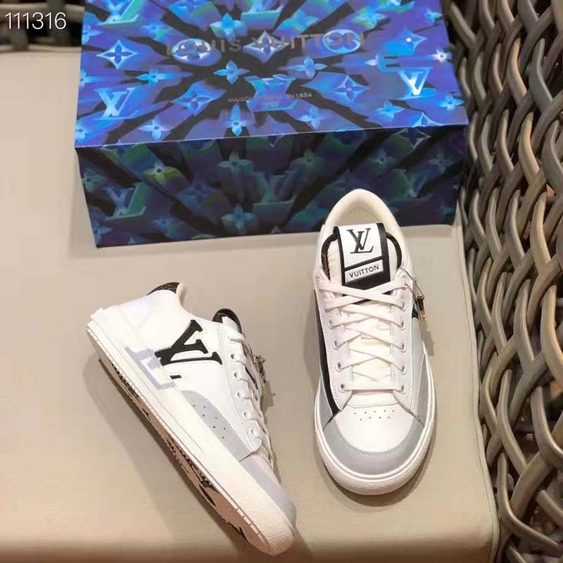 Louis Vuitton Unisex Charlie Sneaker Cacao Brown White Mix Recycled Bio-Based Materials