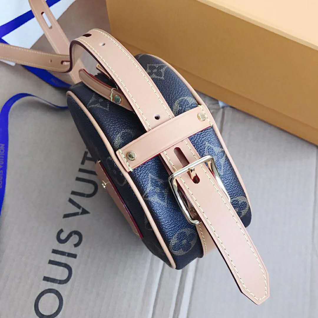 Louis Vuitton LV Women Boite Chapeau Souple PM in Monogram Coated Canvas-Brown