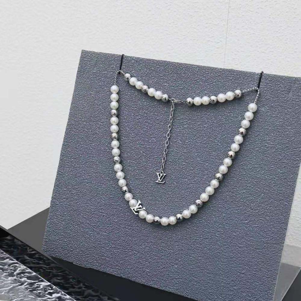 Louis Vuitton Unisex Monogram Pearls Necklace