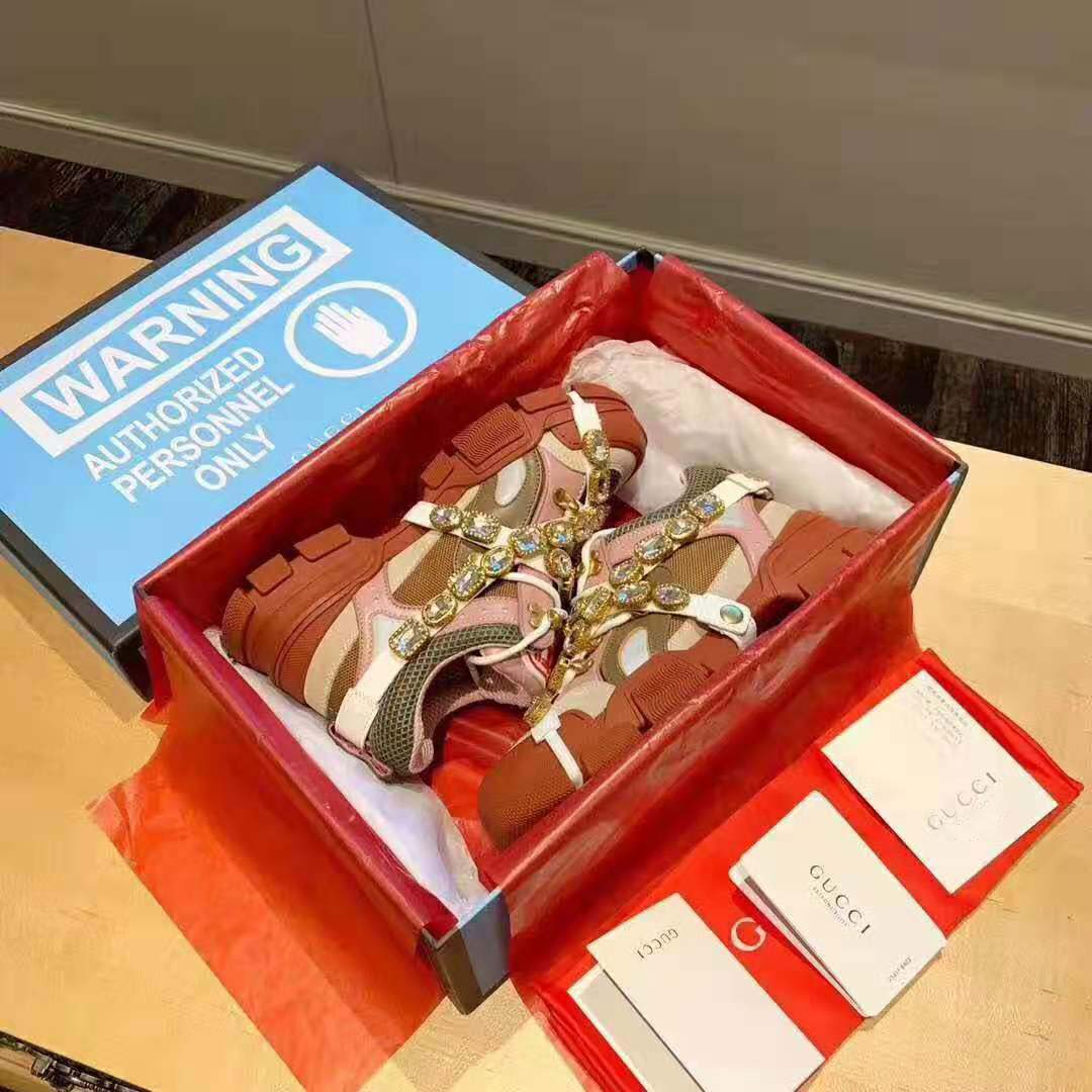 Gucci Women Flashtrek Sneaker 5.6cm Height-Pink