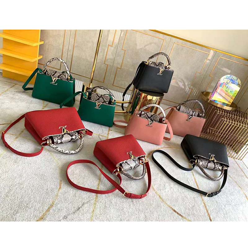 Louis Vuitton LV Women Capucines Mini Handbag Jewel-Tone Taurillon