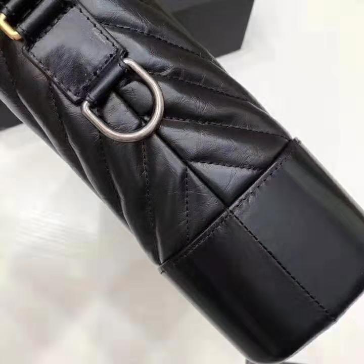 Chanel Women Chanel’s Gabrielle Large Hobo Bag in Aged Calfskin Leather-Black