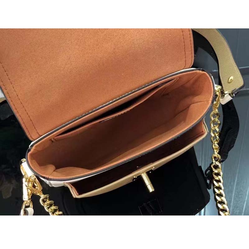 Louis Vuitton LV Women Lockme Tender Quartz White Grained Calf Leather