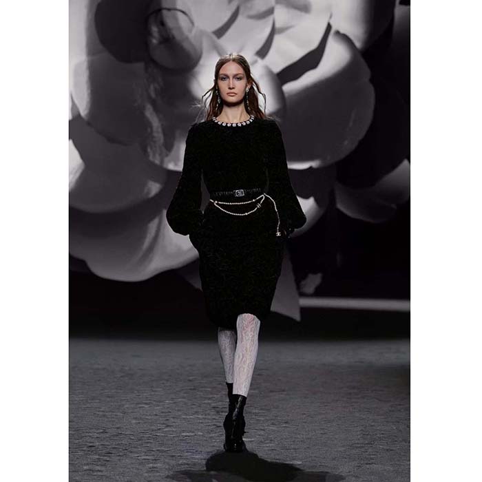 Chanel CC Women Belt Black Lambskin Gold-Tone Metal Strass