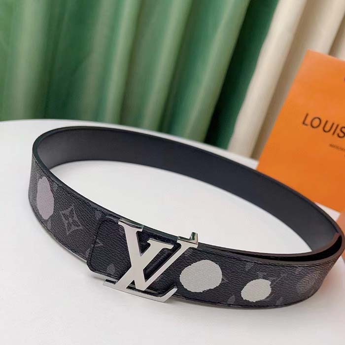Louis Vuitton Unisex LV X YK Initiales 40MM Reversible Belt Monogram Eclipse Canvas Recto