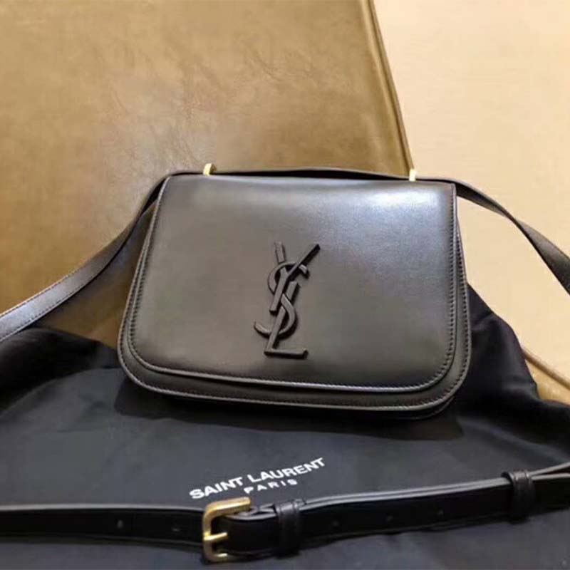 Saint Laurent YSL Women Spontini Small Satchel in Smooth Leather-Black