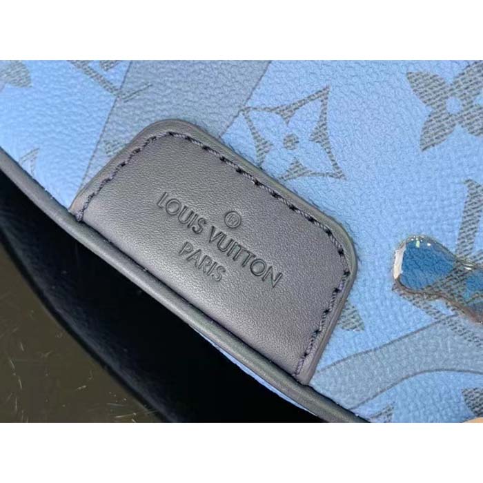 Louis Vuitton LV Unisex Discovery Bumbag Abyss Blue Monogram Aquagarden Coated Canvas