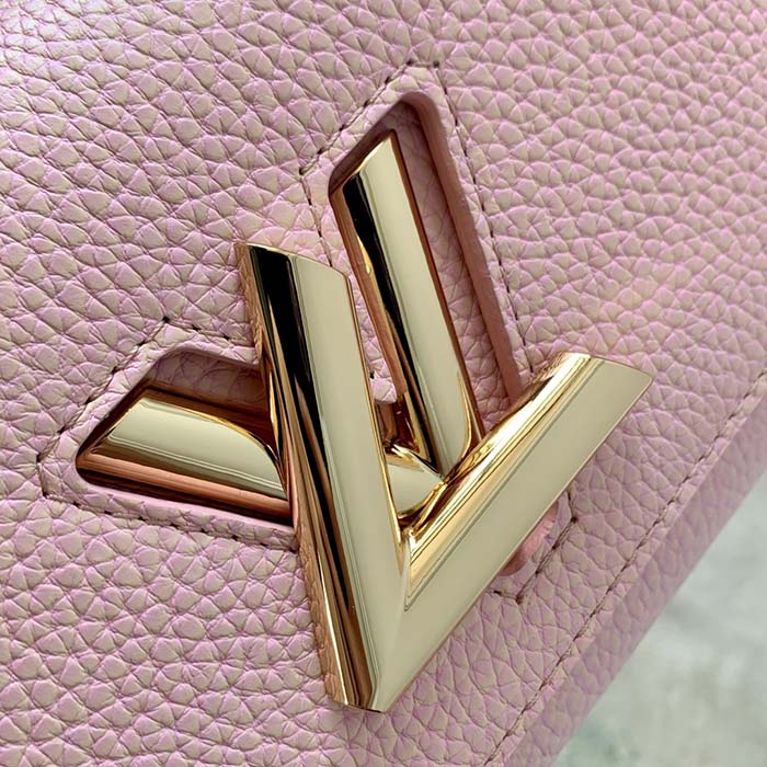 Louis Vuitton LV Women Twist PM Handbag Pink Grained Calfskin Leather