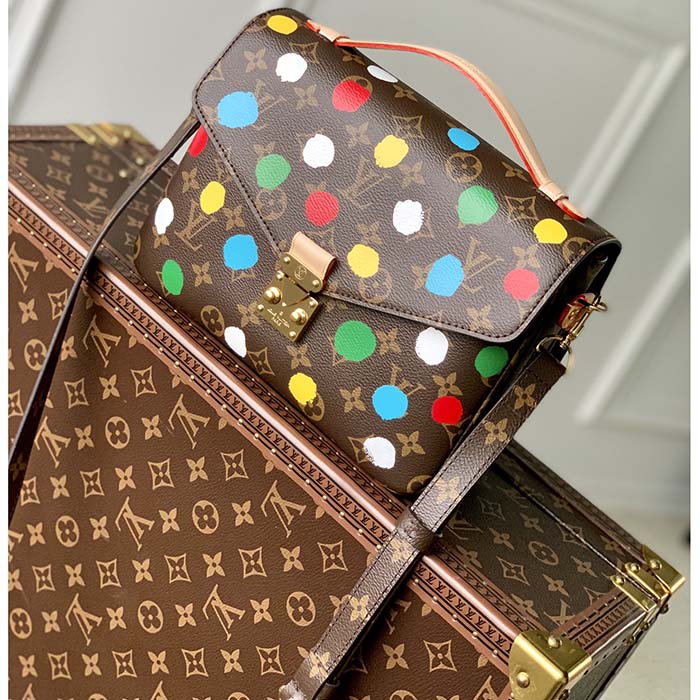 Louis Vuitton Women LV x YK Pochette Métis​ Monogram Coated Canvas 3D Painted Dots
