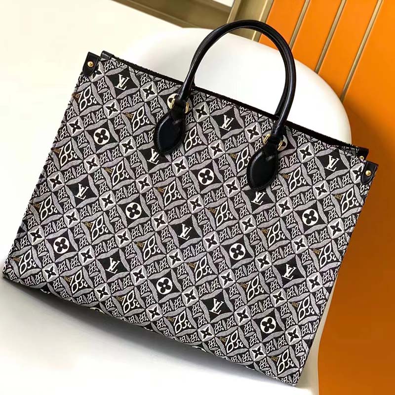 Louis Vuitton LV Unisex Since 1854 OnTheGo GM Tote Gray Cowhide Leather