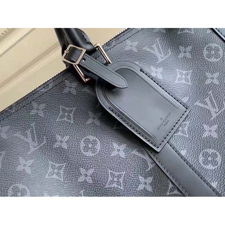 Louis Vuitton LV Unisex Keepall Bandoulière 55 Travel Bag Coated Canvas Cowhide