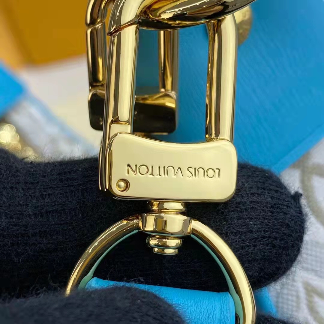 Louis Vuitton LV Women Loop Ecru Blue Since 1854 Jacquard Textile Cowhide Leather