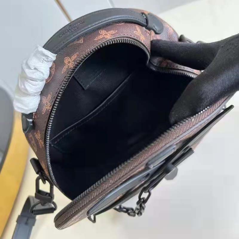 Louis Vuitton LV Unisex Wheel Box Brown Monogram Coated Canvas Cowhide Leather