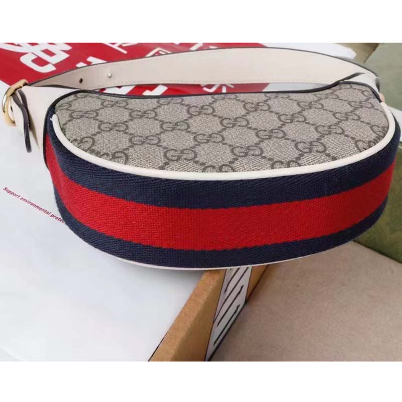 Gucci Women Ophidia GG Mini Bag Beige Ebony GG Supreme Canvas