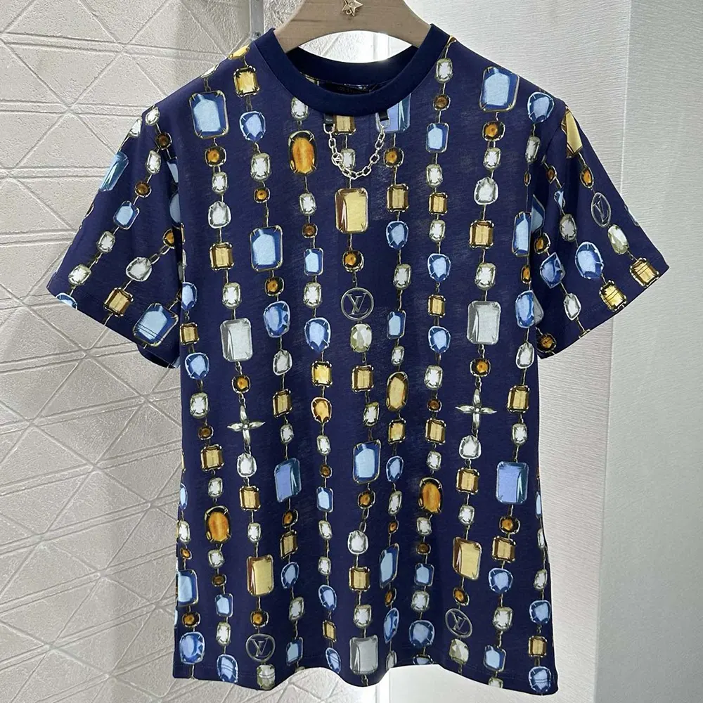 Louis Vuitton Women Necklace Print T-Shirt 1AI462