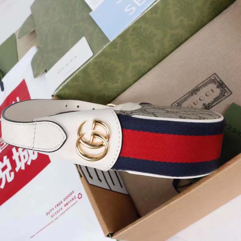 Gucci Women Ophidia GG Mini Bag Beige Ebony GG Supreme Canvas