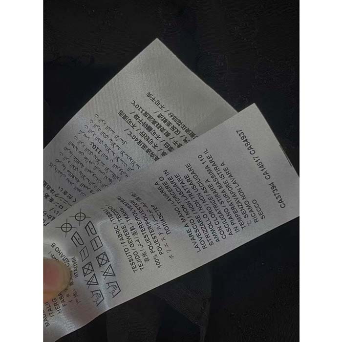 Gucci Women GG Silk Crêpe Shirt Neck Bow V Neck Gathered Yoke