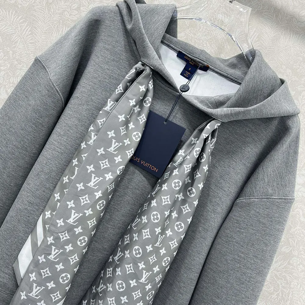 Louis Vuitton Women Cropped Monogram Scarf Hoodie 1AIR63