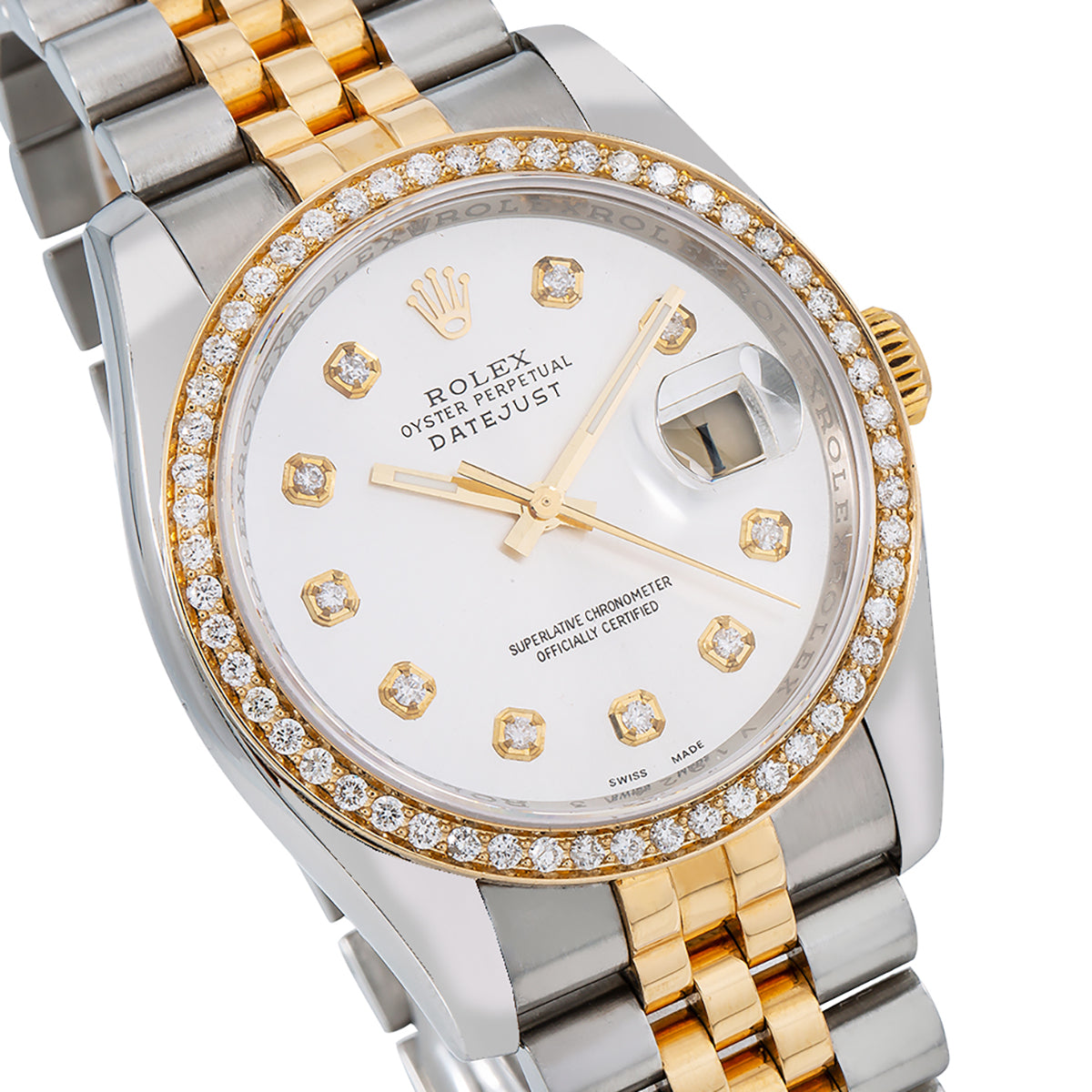 Rolex Datejust Diamond Watch, 116233 36mm Silver Mother Of Pearl