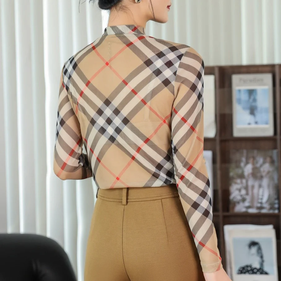 BBR-Classic Plaid Crew Neck Bottom Shirt 1025011520