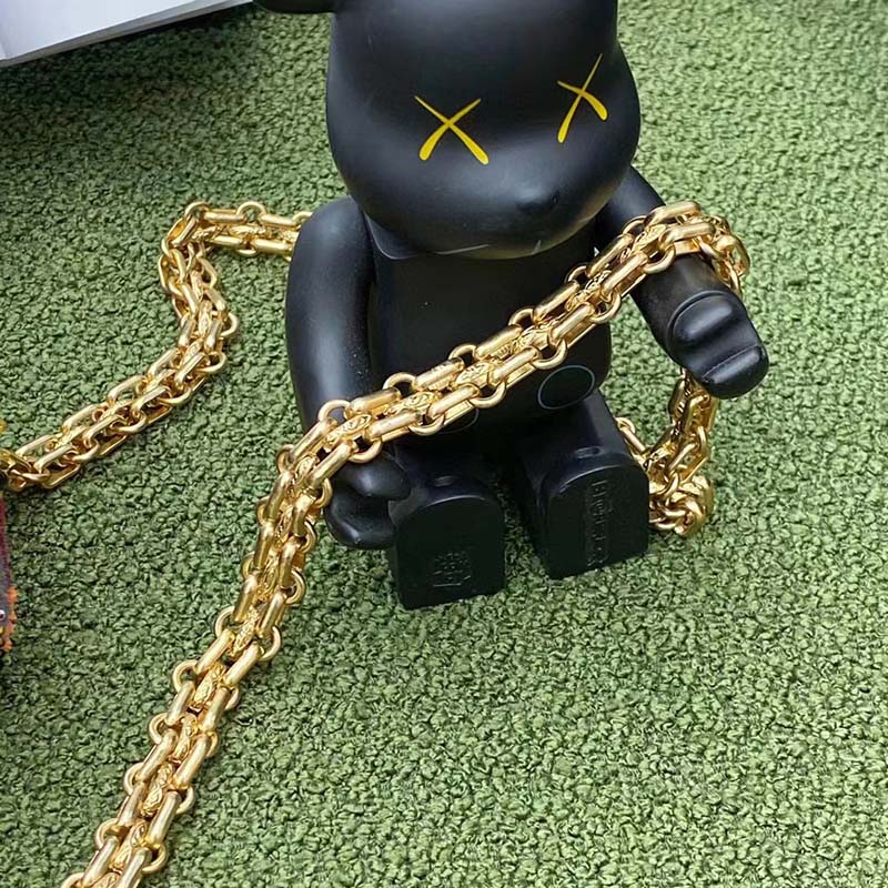 Chanel Women CC Only 1 Bag Set Of 4 Minis Bags Blue Lambskin Sequins Glass Pearls