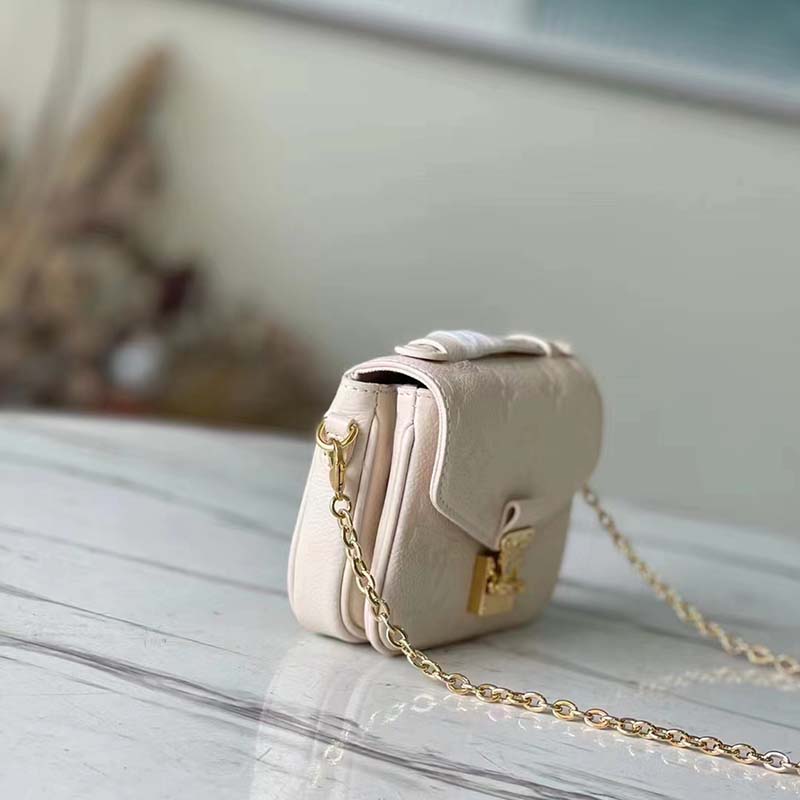Louis Vuitton LV Women Micro Métis Beige Monogram Empreinte Embossed Supple Grained Cowhide