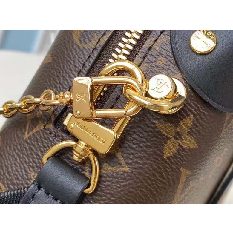 Louis Vuitton LV Women Petite Malle Souple Black Monogram Coated Canvas